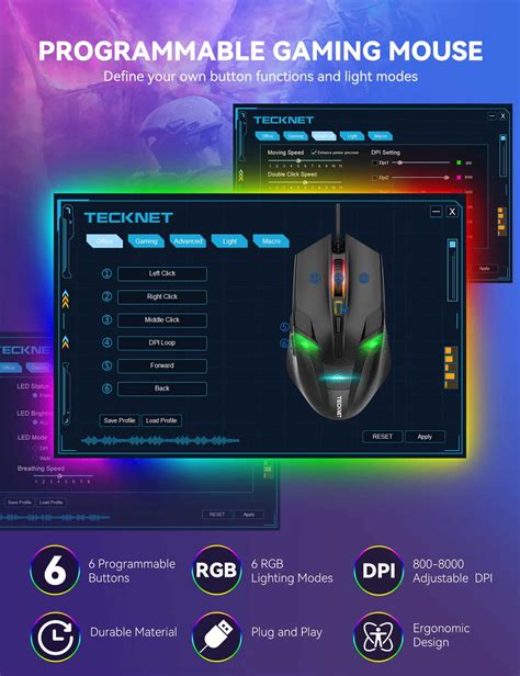 Image result for TeckNet RGB Gaming Mouse