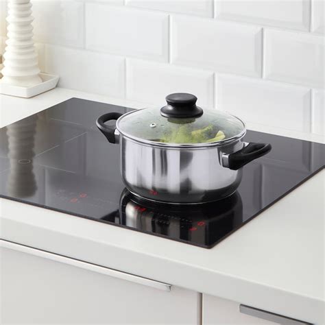 ANNONS pot with lid, glass/stainless steel, 2.8 l (3.0 qt) - IKEA