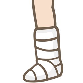 ギプスをした足のイラスト🎨【フリー素材】｜看護roo![カンゴルー]