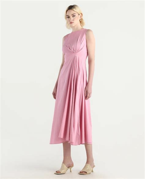 Rareism Women's Jensero Pink Dusky Viscose Sleeveless Round Neck Fit A