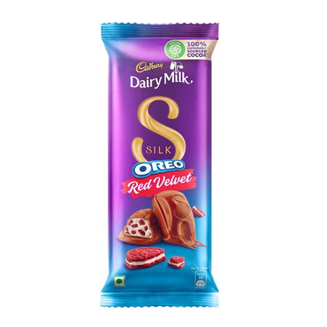 Cadbury Dairy Milk Silk Oreo Red Velvet Chocolate Bar, 130 Gram ...