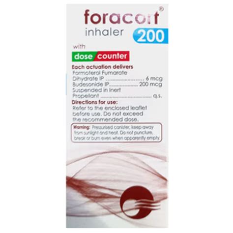 Buy Foracort 200 Dose Counter Inhaler 180 MDI online | Uses, Side ...