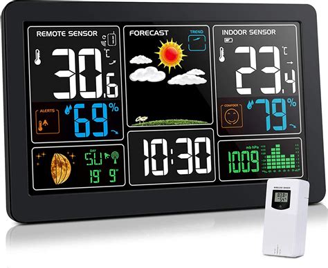 Weather Station Wireless Indoor Outdoor Weather Stations with Atomic ...