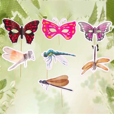 Partywala Butterfly Theme Party Stick Props Set of 7Pcs : Amazon.in ...