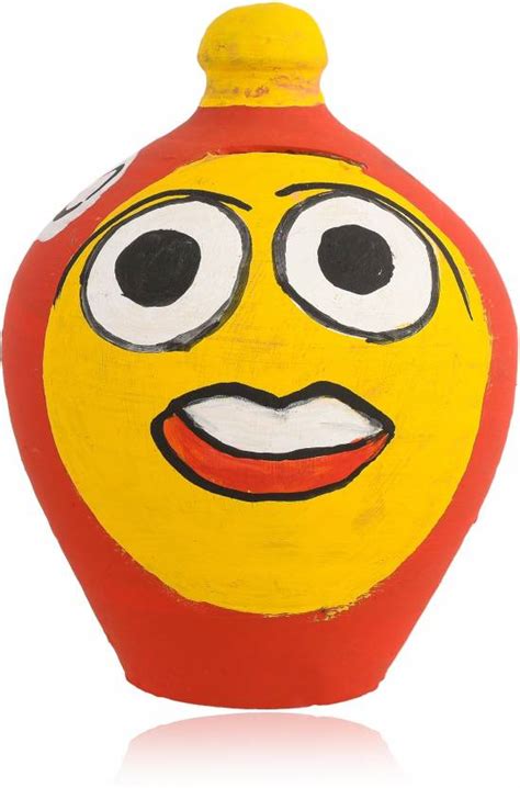 BS NATURAL Creative Coin Bank/Mitti Ka Gullak for Kids, Rural Artists ...