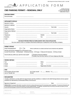 Fillable Online APPLICATION FORM - wyndham.vic.gov.au Fax Email Print ...