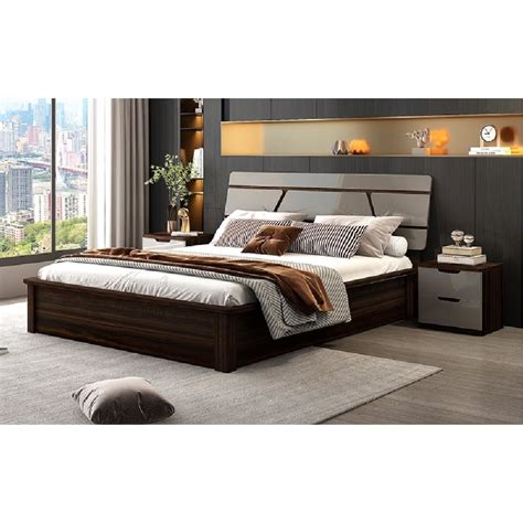 Royaloak Sepang Malaysian King Bed with Hydraulic Storage | HDF with ...