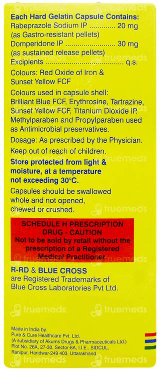 Rrd 3020 Mg Capsule Sr 15 - Uses, Side Effects, Dosage, Price | Truemeds