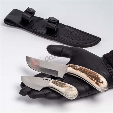 Deer Antler Handle Skinning Hunter Knife Set | Ottoman Swords