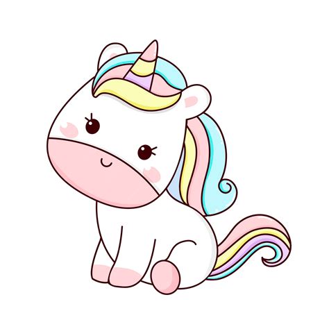 Premium Vector | Cute unicorn baby drawing vector