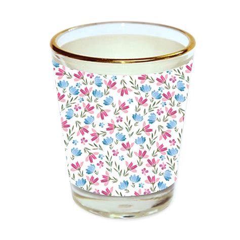 Sitannya Vodka Shot Glass, Shot Glass, Whisky Glass | Multicolor Floral ...