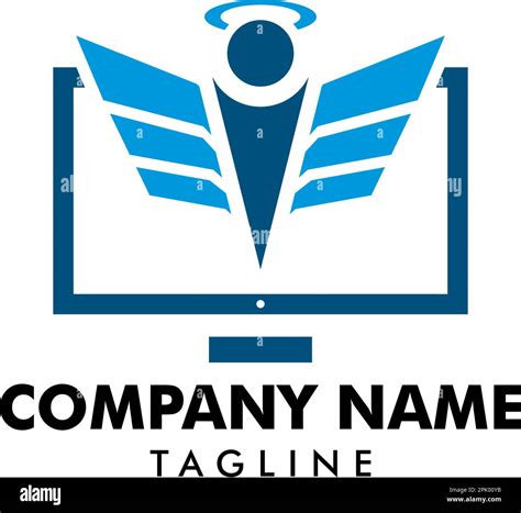 Computer angel logo design Stock Vector Image & Art - Alamy