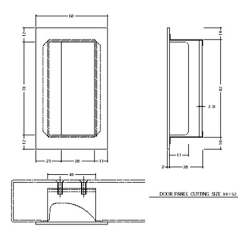 BIM objects - Free download! 点検口扉用引手 85-SB | BIMobject