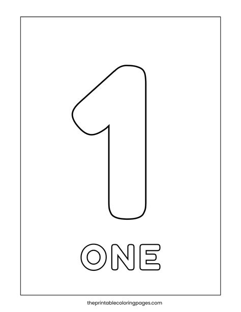 Free Printable Number 1 Coloring Pages for Preschoolers - The Printable ...