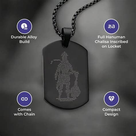 Hanuman Chalisa Locket Pendant with Chain – Astromudra