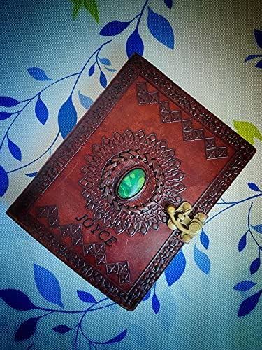 ALCRAFT Leather Diary Journal Notebook with Lock Hand Embossed and ...