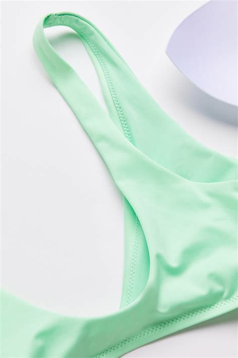 Padded bikini top - Neon green - Ladies | H&M IN