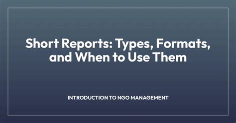 Image result for Short Reports