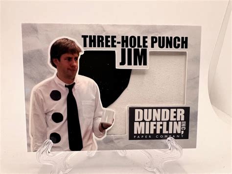Jim Halpert the Office Dunder Mifflin Custom Patch Card Art Three Hole ...
