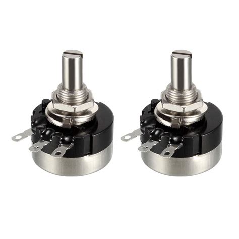 uxcell RV24YN20S 200K Ohm Variable Resistors Single Turn Rotary Carbon ...
