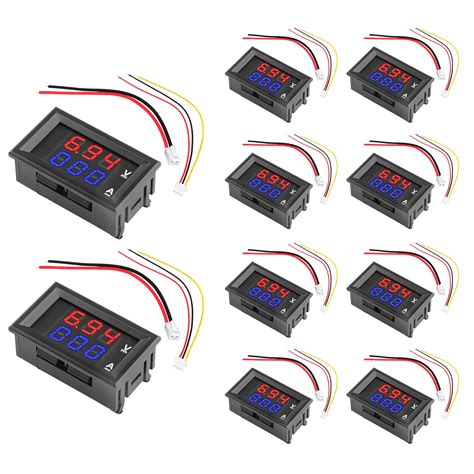 Buy CUGUU Voltmeter, DC 100V / 10A Voltmeter Ammeter Panel Volt Amp ...