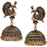 Buy Jewar Mandi White Silver Plated Jhumka Earrings for Women Online at ...