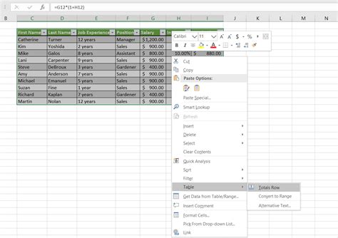Add Total Row Excel Formula 的图像结果