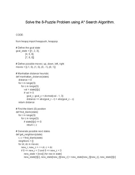 Image result for Simple A* Algorithm Python Program