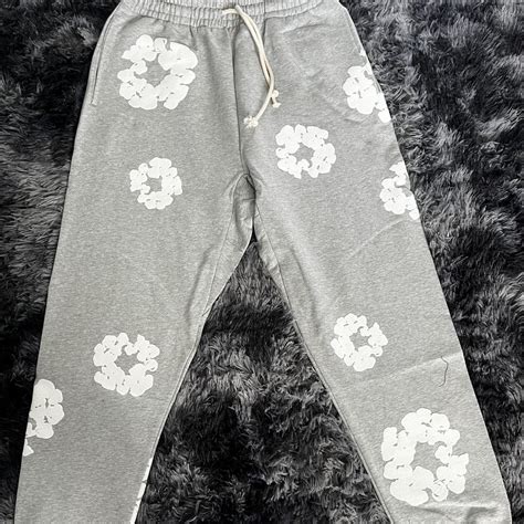 Grey Denim Tear Sweats🥂 Sizes M,L Brand new in bag... | Depop