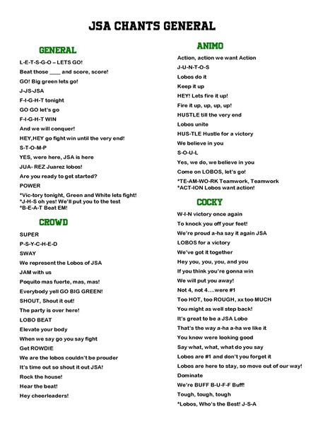 cheerleading cheer words – best cheerleading chants – LHVO