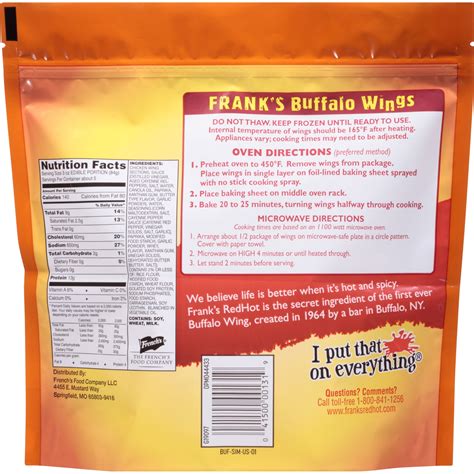 Franks Red Hot Nutrition Facts | Besto Blog