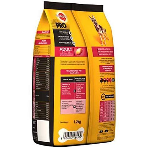 Pedigree Pro Expert Nutrition Active Adult Dog Food (1.2kg) Price in ...