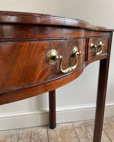 Antique side table, serpentine side table, 19th century side table ...