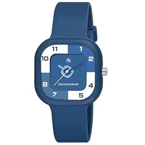 Shocknshop Square Analouge Wrist Watch For Kids Girls & Boys|School ...