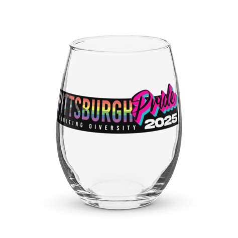 Stemless wine glass - Pittsburgh Pride 2025
