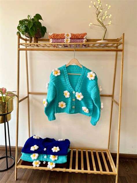 Floral Cardigan: Sky Blue – Rare You