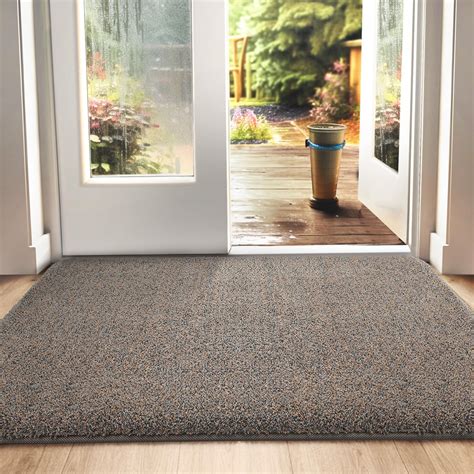 DEXI Front Door Mat, 20x32 Indoor Non Slip Dirt Trapper Doormat ...