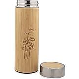 PagKis Bamboo Stainless Steel Flask Water Bottle/Thermos with Tea ...