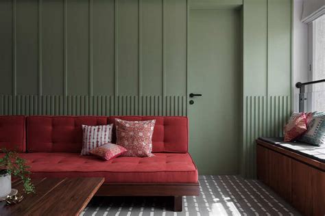 A mix of brick walls & cement tiles are the hallmarks of this Pune home ...