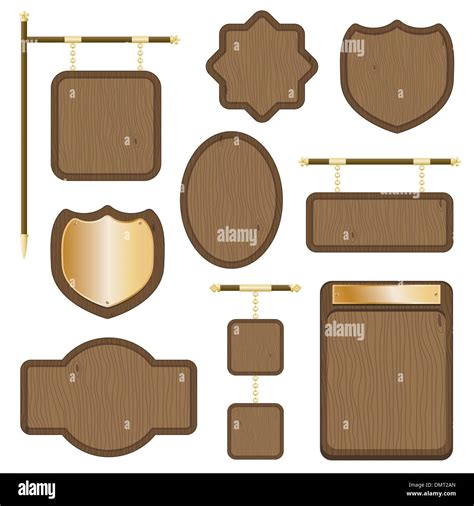 Wood plaques Stock Vector Images - Alamy