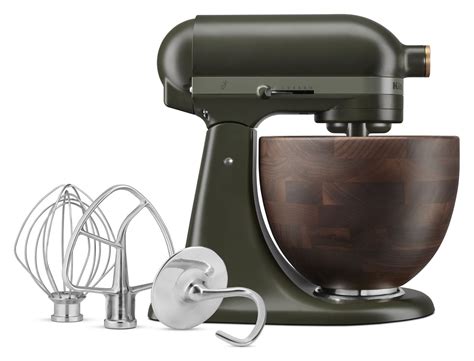 KitchenAid Launches Gorgeous Green Stand Mixer With a Wooden Bowl