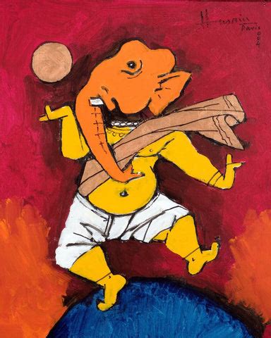 Dancing Ganesh - M F Husain - Posters by M F Husain | Buy Posters ...