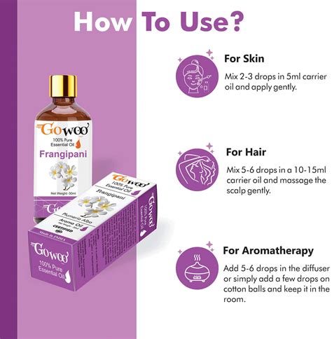 Buy GO WOO 100% PURE FRANGIPANI OIL 30 ML Online & Get Upto 60% OFF at ...