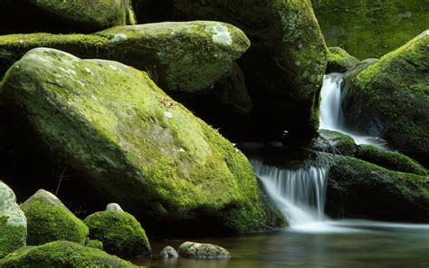 nature, Landscape, Waterfall, Rock, Stones, Long Exposure, Stream, Moss ...