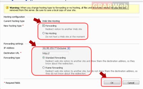 Plesk 9.x How to change web hosting type - GRABWEB [India]