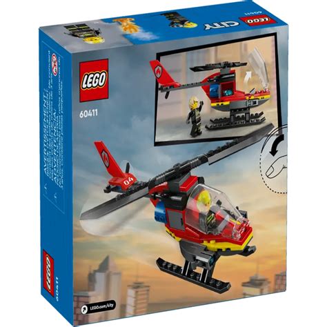 Lego 60411 City Fire Rescue Helicopter - 85 Pieces — Toycra