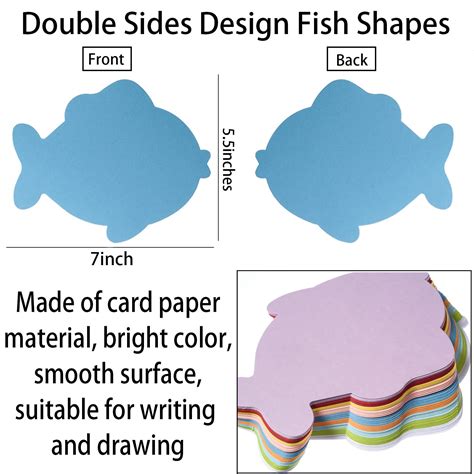 Snapklik.com : 72 Pieces Large Fish Cutouts Paper Fish Shapes Assorted ...