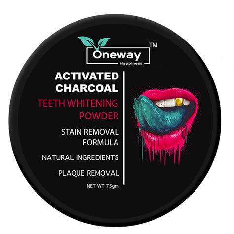 Oneway Happiness Activated Charcoal Teeth Whitening Powder 75g : Amazon ...