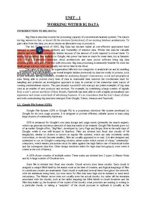 BDA Unit-1 Lecture Notes: Introduction to Big Data Analysis and Hadoop ...