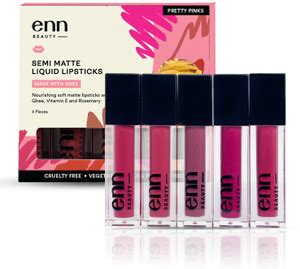 ENN Long Lasting Matte Liquid Lipstick Kit Set Of 5 - Price in India ...